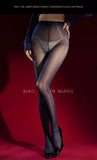 Dual-Color Aurora Tights With Glossy Deep Crotch Sexy Ultra-Thin Pantyhose Smmoth Black Pure Desire Charming Pantyhose BUZN