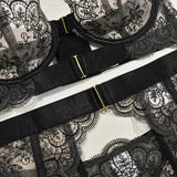 Two-piece Women's Set G-string Transparent Underwear Lolita Romantic Lingeries Set Sexy Bra and Panties Sets Lingerie for Woman