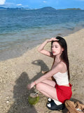 Summer New Pure Desire Style Spicy Girl Shoulder Strap Vest Women's Slim and Versatile Beach Resort Swimsuit
