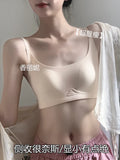 Trim T-Shirt Bra Women's Ultra Thin Wirefree Low Cut Support Seamless Invisible Cover Autumn Slimming Large Chest Comfort S-2XL