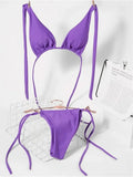 Sexy 12 Color Halter Mini Micro Thong Bikini Female Swimsuit Women Swimwear Two-pieces Bikini set Bather Bathing Suit Swim Lady