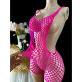 1PC Women Sexy Fishnet Beach Cover Up Hollow Out Bodycon Bodysuit See Through Summer Swimwear
