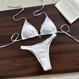 2026 Flower Printed Halter Bikini Women Swimwear Female Swimsuit Two-Pieces Bikini Set Brazilian Bather Bathing Suit Swim V8270