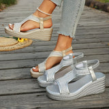 Summer 2026 Round Head Sexy Comfortable Non - Slip Casual Sandals Fashion Light Large Size Wedgeheel Sandals Women