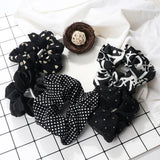 5Pcs/Lot Girl Pink Red Hair Band Accessories Fashion Large Hair Ties Solid Color Elastic Scrunchies For Women Ponytail Hairstyle