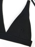 2026 Triangle High Waist Bikini Solid Strappy Swimwear Female Sexy Swimsuit Women Bathers Bathing Swimming Swim Suit Beachwear