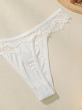 Women's low waisted lace thong with seamless hollow out lifting buttocks easy to wash and dry comfortable underwear C2324
