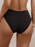 2026 Black Sexy Swimsuit Only Pants High Cut Swimwear Women Solid Bathers Bathing Swimming Trunks Swim Suit Female XXL