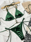 Extreme Mini Micro String Diamond Bikini Women Thong Swimwear Female Swimsuit Two Pieces Bikini Set Halter Bathing Suit Swim