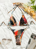 2025 Triangle Bikinis Women Printed Swimwear Female Sexy Leopard Swimsuit Bathers Bathing Swimming Swim Suit Beachwear Summer