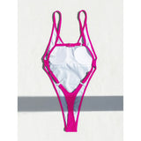 XS -L Sexy High Leg Monokini Extreme String Mini Micro Thong One Piece Swimsuit Women Swimwear Female Bather Bathing Suit V5820C