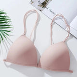 Comfort Strapless Bra for Small Bust Seamless Bralette Adjustable Anti-Peek Summer Wear Thin Back Design Women S-XL MOYISU