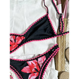 2026 Floral Flower Printed Bikini Women Swimwear Female Swimsuit Two-Pieces Bikini Set Brazilian Bather Bathing Suit Swim V8205