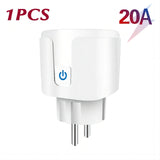 WiFi Smart Plug 16A/20A EU Smart Socket With Power Monitoring Timing Function Works with Tuya Smart Life App Voice Control