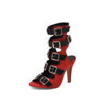 10cm Ultra High with Open Toe Multiple Buckle Strap Belt Sexy Club High Heels Summer Shoes Gladiator Cool Boots Sandals Women