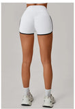 Color Blocking Patchwork Yoga Shorts Women Tight Fitting Peach Hip Lifting Sports Pants Gym Running Bike Wear Leggings