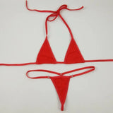 DEKA Brazilian Cotton Mini Micro Bikini Set Women Extreme Triangle Swimsuit Bathing Beachwear Sunbath Erotic Lingerie Underwear