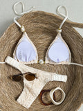2026 Wrinkled Crinkled Halter Beads Bikini Women Swimwear Female Swimsuit Two-pieces Bikini Set Bather Bathing Suit Swim Lady