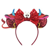 2025 New Style Mickey Minnie Ear Headband Sequin Bows Girl Adult Kids Halloween Party Cosplay Hair Accessories Princess Hairband