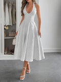 White Jacquard Backless Bow Evening Party Dress Women Robes Backless Elegant Sexy Dress Bodycon Long Summer Dress Vestidos