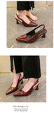 2026 Pointed Sandalias De Mujer Shallow Comfortable Patent Leather Fashion Shoes Woman French Sexy High Heels Designer Footwear
