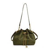 2026 Soft Commuting Crossbody Bags Faux Suede Sewing Hot Sale Bags for WomenThread Solid Color String Women's Handbags