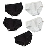 5Pcs/Set Cotton Briefs Women Panties Sexy Lingerie Women's Underpants Low Waist Panty Comfy Breathable Seamless Underwear