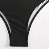 sexy 3d flower bandeau bikinis sets 3pcs with long mesh split skirt black white patchwork swimsuit bathing suit beach outfits