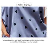 Ladies Heart Print Pajama Set Sexy V Neck Cami Top & Elastic Waistband Pants Pyjama 2 Pieces Women's Sleepwear & Loungewear Pjs
