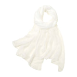 Solid Color Chiffon Scarf Fashionable Lightweight Neck Scarf For Women Summer Neck Sun Protection Silk Scarf Shawl 170*70cm