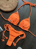 2026 new sexy bikini set with braided straps and split swimsuit 2-piece beach swimsuit