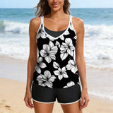 2026 Two Pieces Tanikini Swimsuit Women With Pocket Strappy Swimwear Female Bathers Bathing Swimming Swim Suit Beachwear XXL