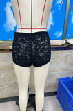 Sexy See Through Floral Lace Boyshort Panties Ladies Mid Waist Scallop Hem Stretch Hipster Underwear Daily Comfort Lingerie