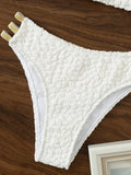 XS - L Wrinkled Strappy Bandeau High Waist Bikini Female Swimsuit Women Swimwear Two-pieces Bikini Set Bather Bathing Suit Swim