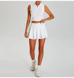 Fitness Tennis Short Skirts Women's Quick Cooling Sensation Sunscreen Pleated Skirt Outdoor UV Resistant Dance Golf Yoga Clothes
