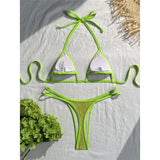 Sexy Extreme String Mini Micro Thong Bikini Female Swimsuit Women Swimwear Two-Pieces Bikini Set Bather Bathing Suit Swim V8373