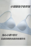 Japanese Checkered Crop Top Bra Small Bust Anti-Sagging Wirefree Pure Cotton Bralette Beachwear Light Support Set S-XL AU MOYISU