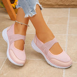Pink Slip On Breathable Flats Women 2026 Plus Size 43 Soft Sole Platform Sneakers Woman Comfortable Non Slip Casual Shoes Female