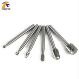 6/10pcs Set HSS Routing Router Drill Bits Set for Dremel Carbide Rotary Burrs Tools Wood Stone Metal Root Carving Milling Cutter