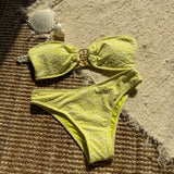 Toucheart 2 Piece Macarons Lingerie Sexy Female Lingerie Strapless Split Swimsuit Bikini Lingerie Sexy Hot Sensual Exotic Sets