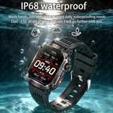 2026 New LED flashlight Military Smart Watch Men IP68 GPS Outdoor Sports Fitness Tracker Health Monitor 2.01" BT Call Smartwatch