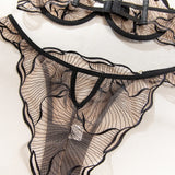 Summer Beachwear Lingerie Large Bust Minimizer Light Support Gathering Wirefree Anti-Sagging Comfort Bra Set AU MOYISU Panty F