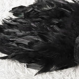 Womens Faux Feather Mini Skirt Elastic Mid Waist A-line Skirt Ladies Mardi Gras Outfit Festivals Carnival Dance Party Supplies