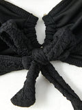 2026 Ring Linked Bandeau Bikini Solid String Swimwear Female Sexy Swimsuit Women Bathers Bathing Swimming Swim Suit Beachwear