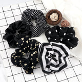5Pcs/Lot Girl Pink Red Hair Band Accessories Fashion Large Hair Ties Solid Color Elastic Scrunchies For Women Ponytail Hairstyle