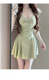Jumpsuit Style Swimsuit for Women Slimming Down and Covering The Belly with Small Chest Gathering Together for Vacation Swimsuit