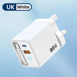 Elough 80W USB Type C Charger with Retractable Cable PD Fast Charging For iPhone 16 Laptop Macbook Phone cargador carga rápida