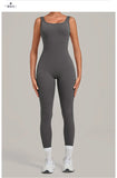 Summer Tight Yoga Jumpsuit Women Hollow Out Exposed Back Fitness Clothing Outwear Gym Running Workout Sports One Piece Suits