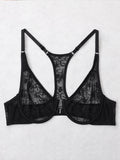 Womens Front Button Lace Bra Underwire Underwear Elegant Embroidery Trendy Breathable Casual Plus Size Lingeire A B C D E F Cup
