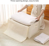 Large Canvas Storage Bags for Clothes and Blankets, 3-Pack with Dual Zippers and Handles